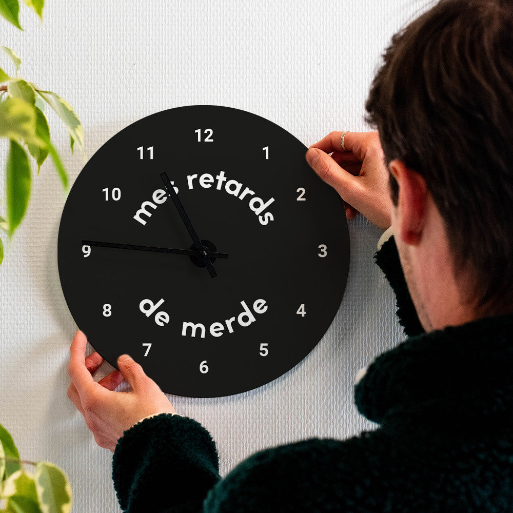 Horloge Murale Message à Personnaliser - Horloge Originale