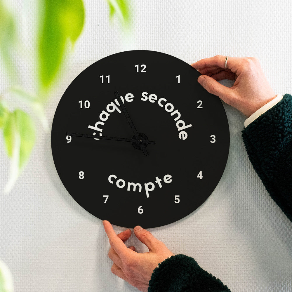 Horloge Murale Message à Personnaliser - Horloge Originale