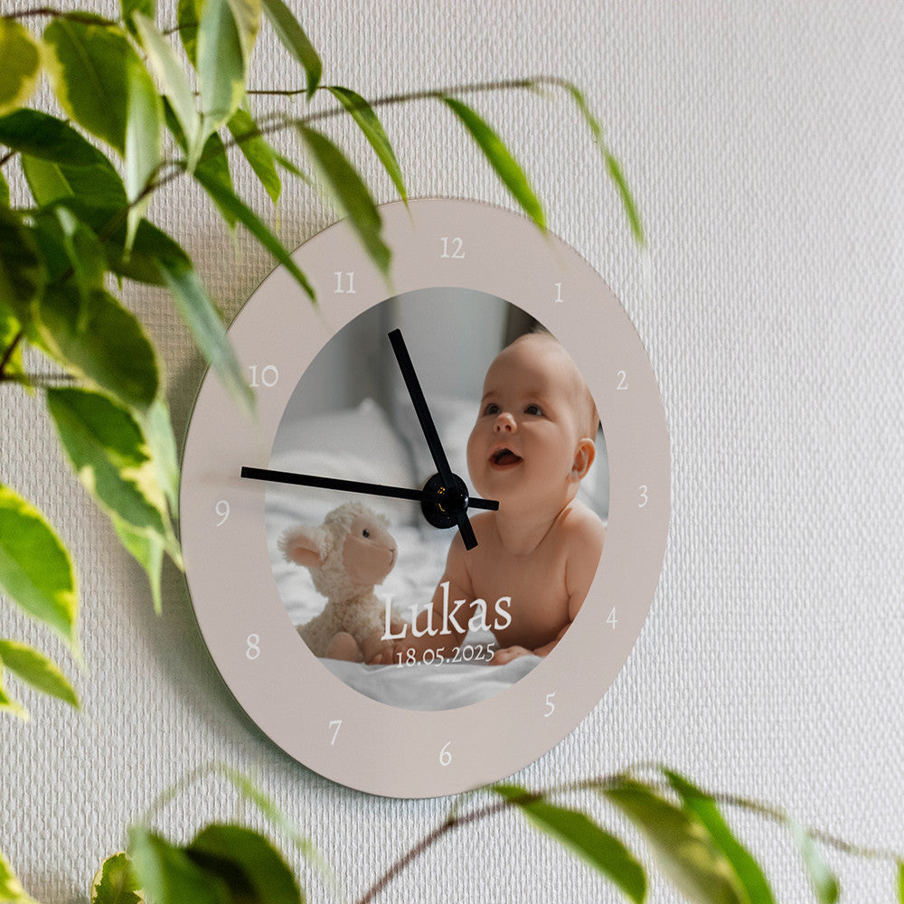 Horloge Murale Naissance à Personnaliser - Horloge Originale