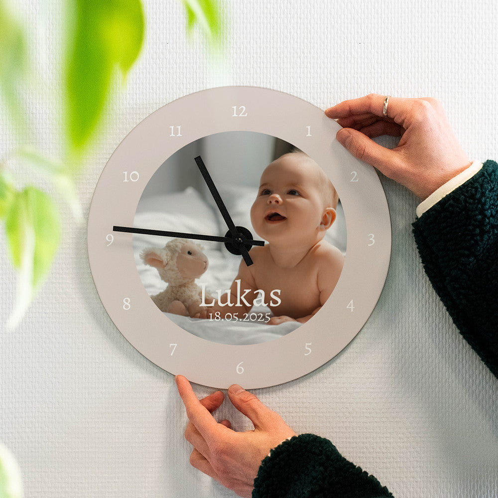 Horloge Murale Naissance à Personnaliser - Horloge Originale
