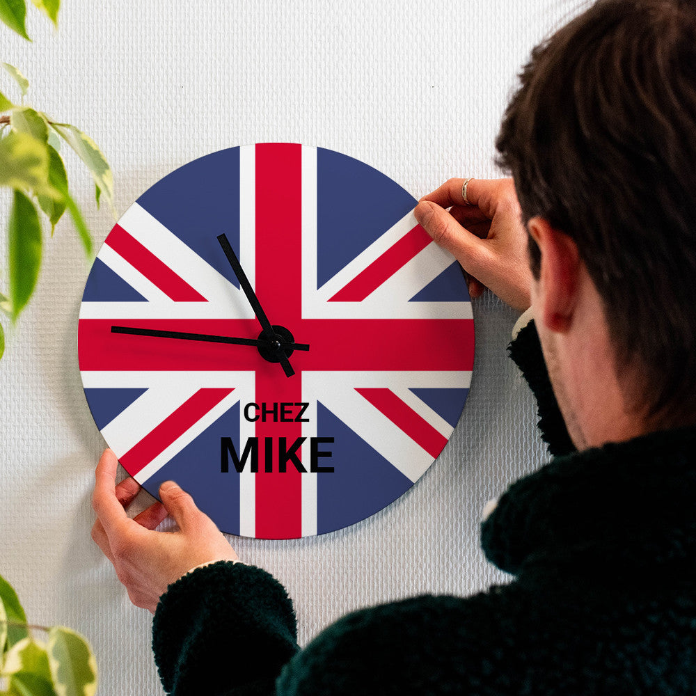 Horloge Murale Royaume-Uni à Personnaliser - Horloge Originale
