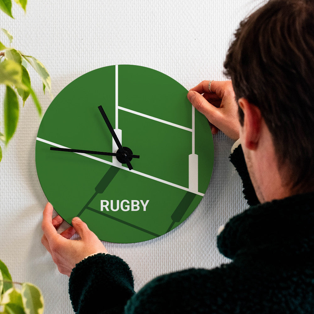 Horloge Murale Rugby à Personnaliser - Horloge Originale