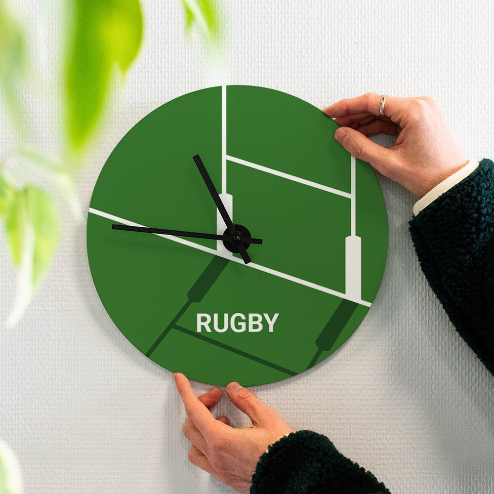 Horloge Murale Rugby à Personnaliser - Horloge Originale
