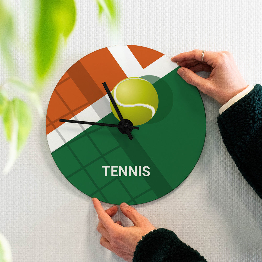 Horloge Murale Tennis à Personnaliser - Horloge Originale