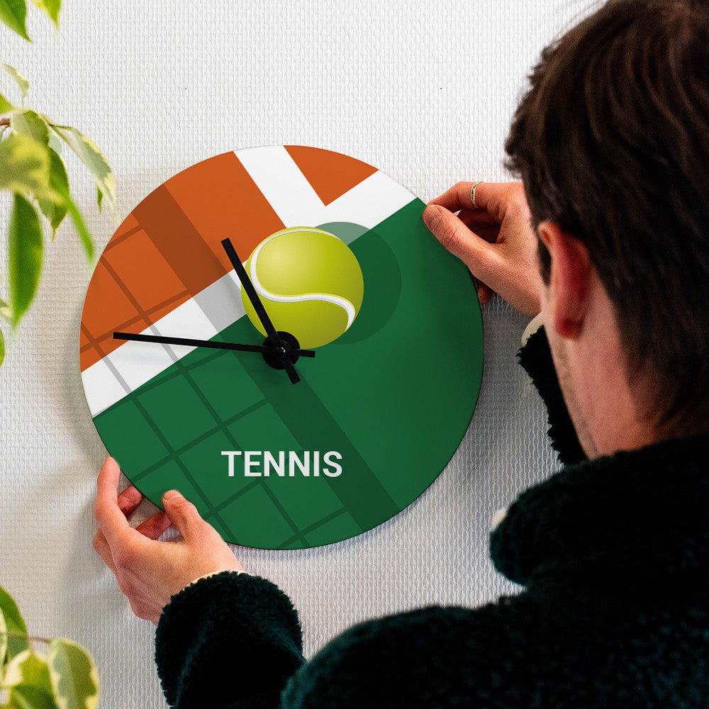 Horloge Murale Tennis à Personnaliser - Horloge Originale