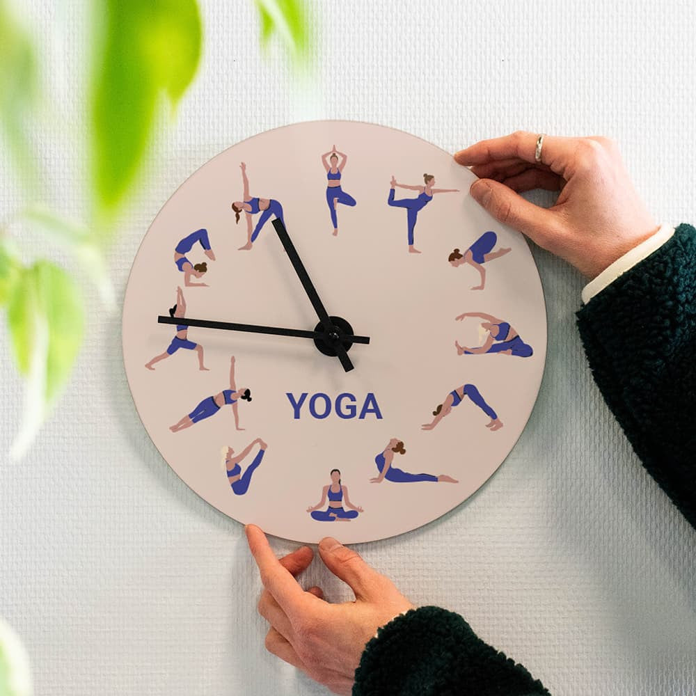 Horloge Murale Yoga à Personnaliser - Horloge Originale
