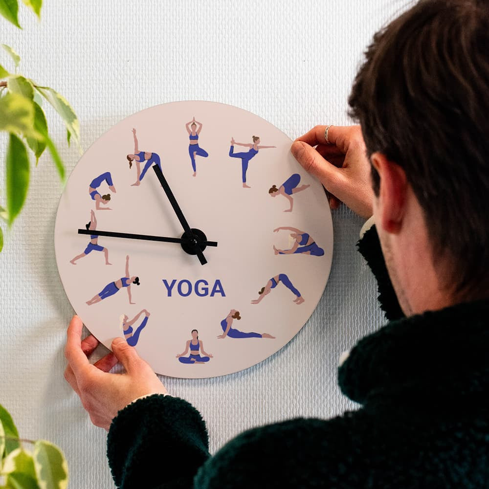 Horloge Murale Yoga à Personnaliser - Horloge Originale