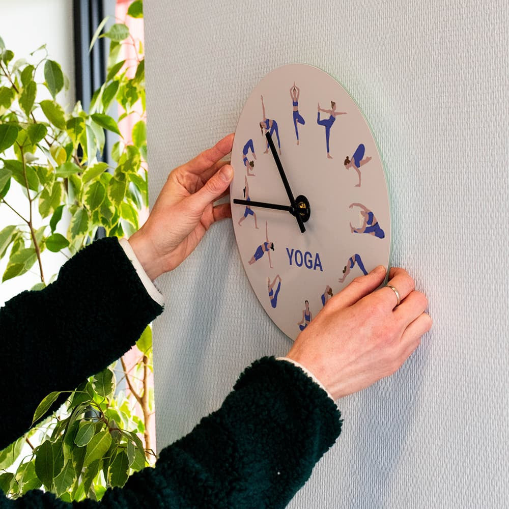 Horloge Murale Yoga à Personnaliser - Horloge Originale