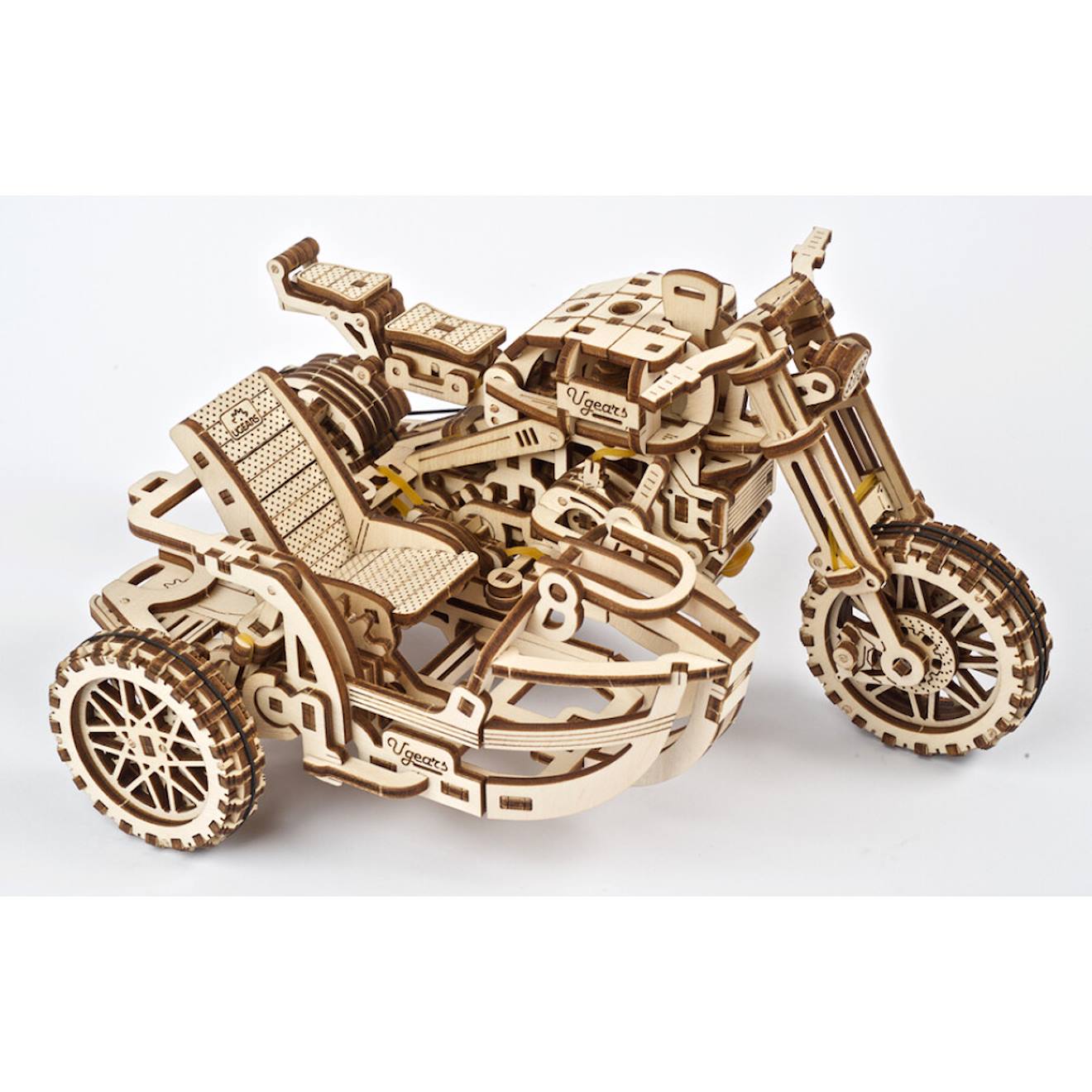 Horloge steampunk 2.0 – maquette mécanique en bois à construire, puzzle 3D décoratif brown