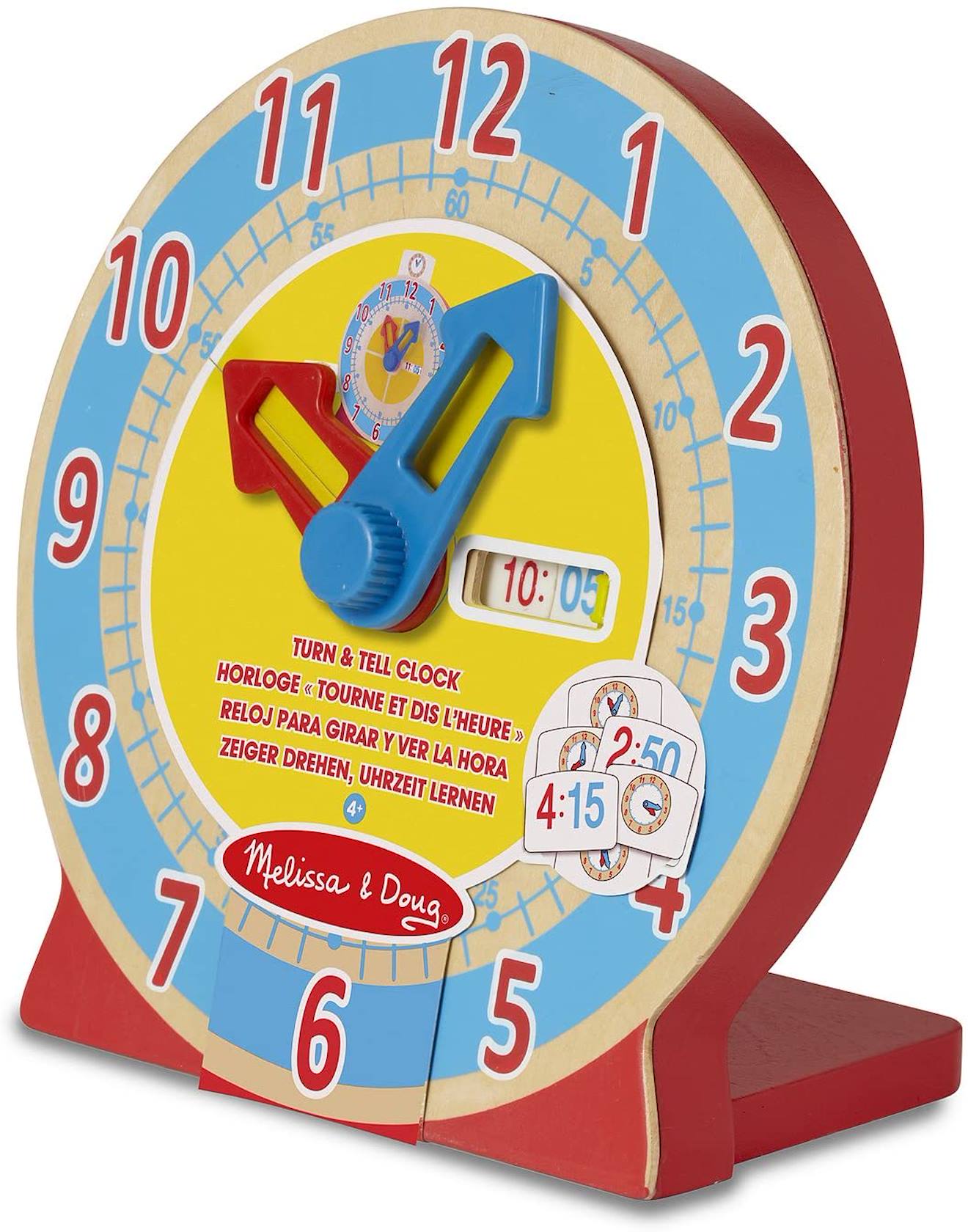 Horloge tourne et dis l'heure bleu