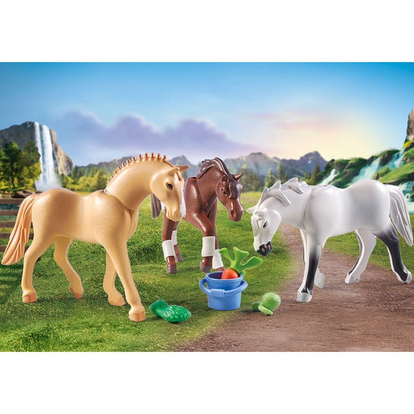 Horses of waterfall 3 chevaux : morgan, quarter horse & shagya 71356 multicolore