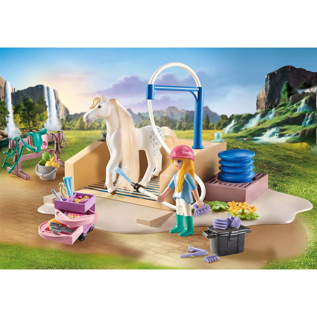 Horses of waterfall isabella & lioness avec aire de lavage pour chevaux 71354 multicolore