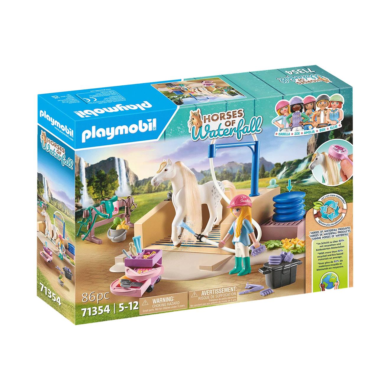 Horses of waterfall isabella & lioness avec aire de lavage pour chevaux 71354 multicolore