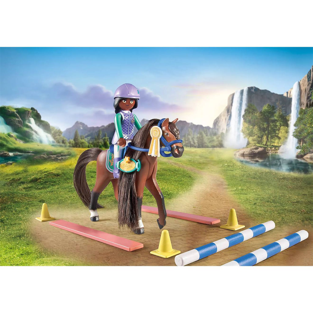 Horses of waterfall zoe & blaze avec parcours d'obstacles 71355 multicolore