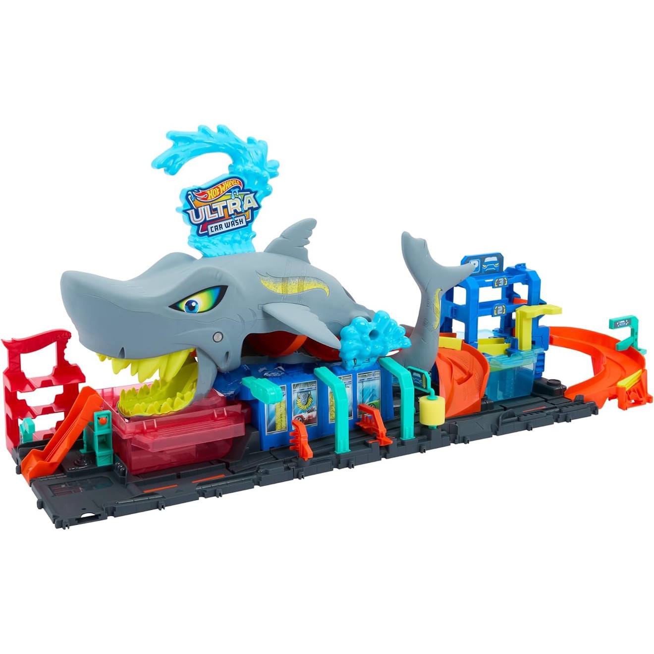 Hot Wheels city-station de lavage requin coffret voiture multicolore