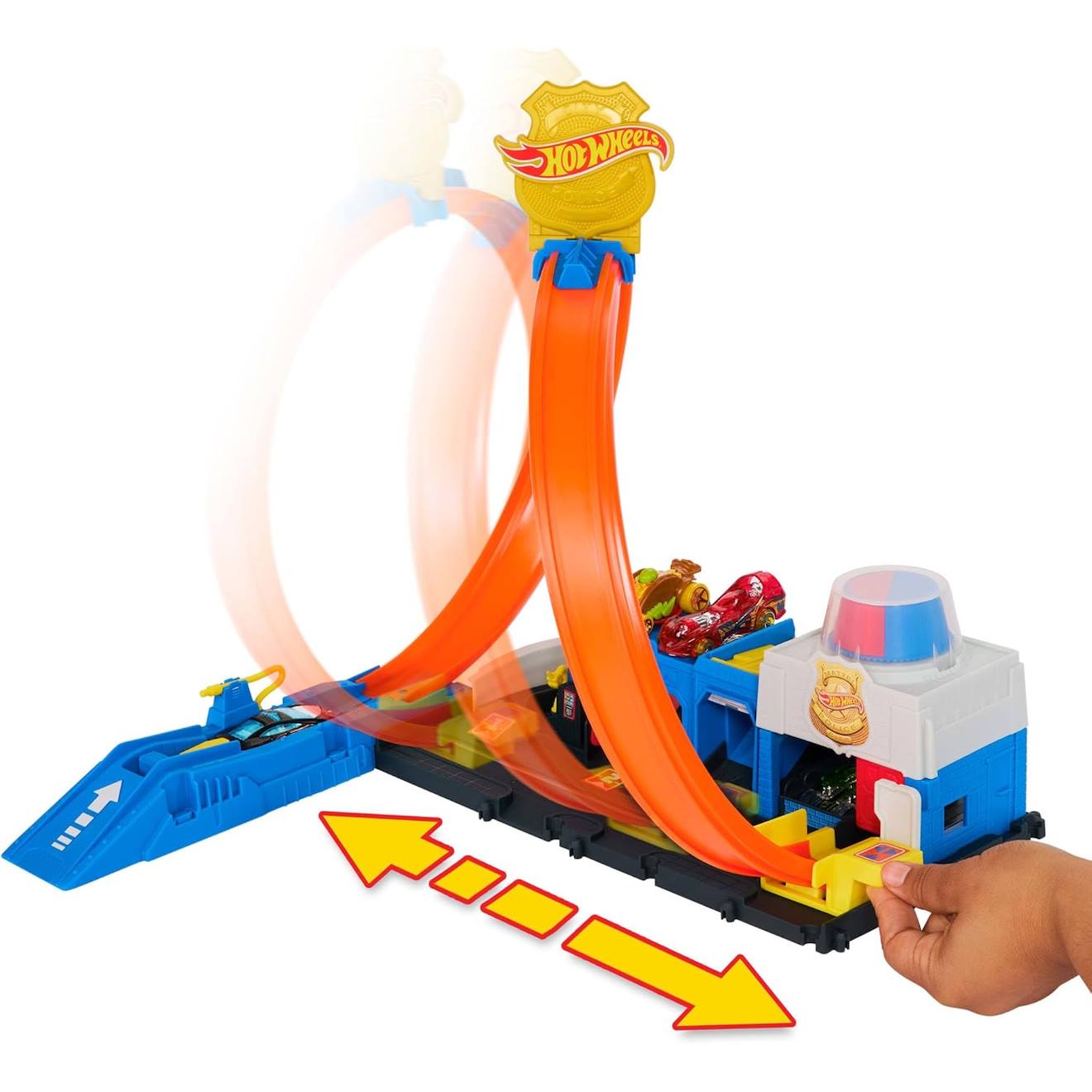 Hot Wheels coffret super station de police multicolore