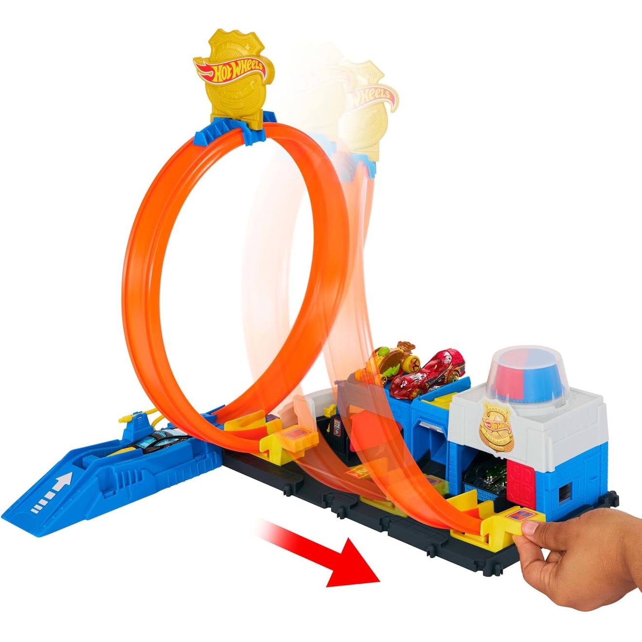 Hot Wheels coffret super station de police multicolore