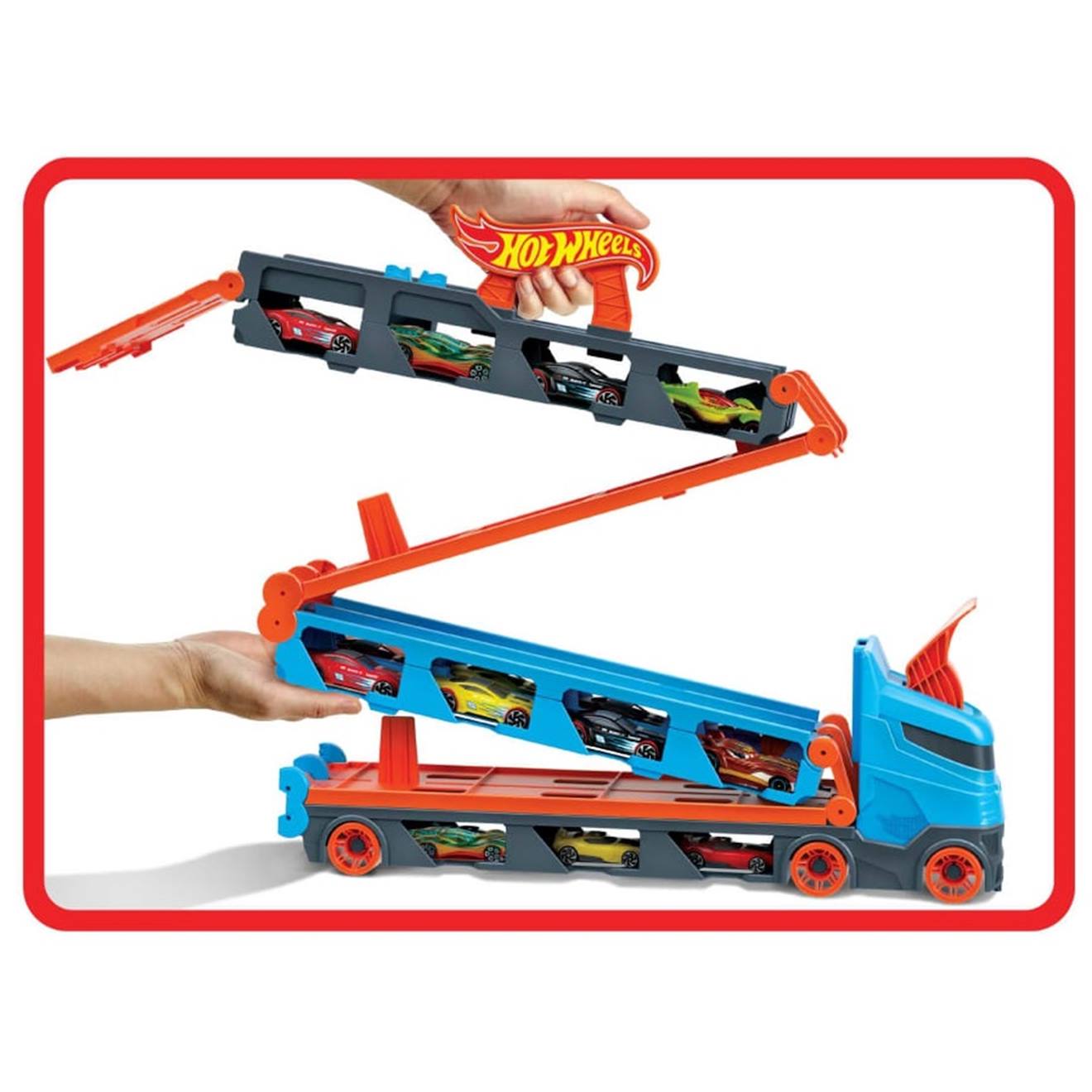 Hot Wheels super transporteur extensible multicolore