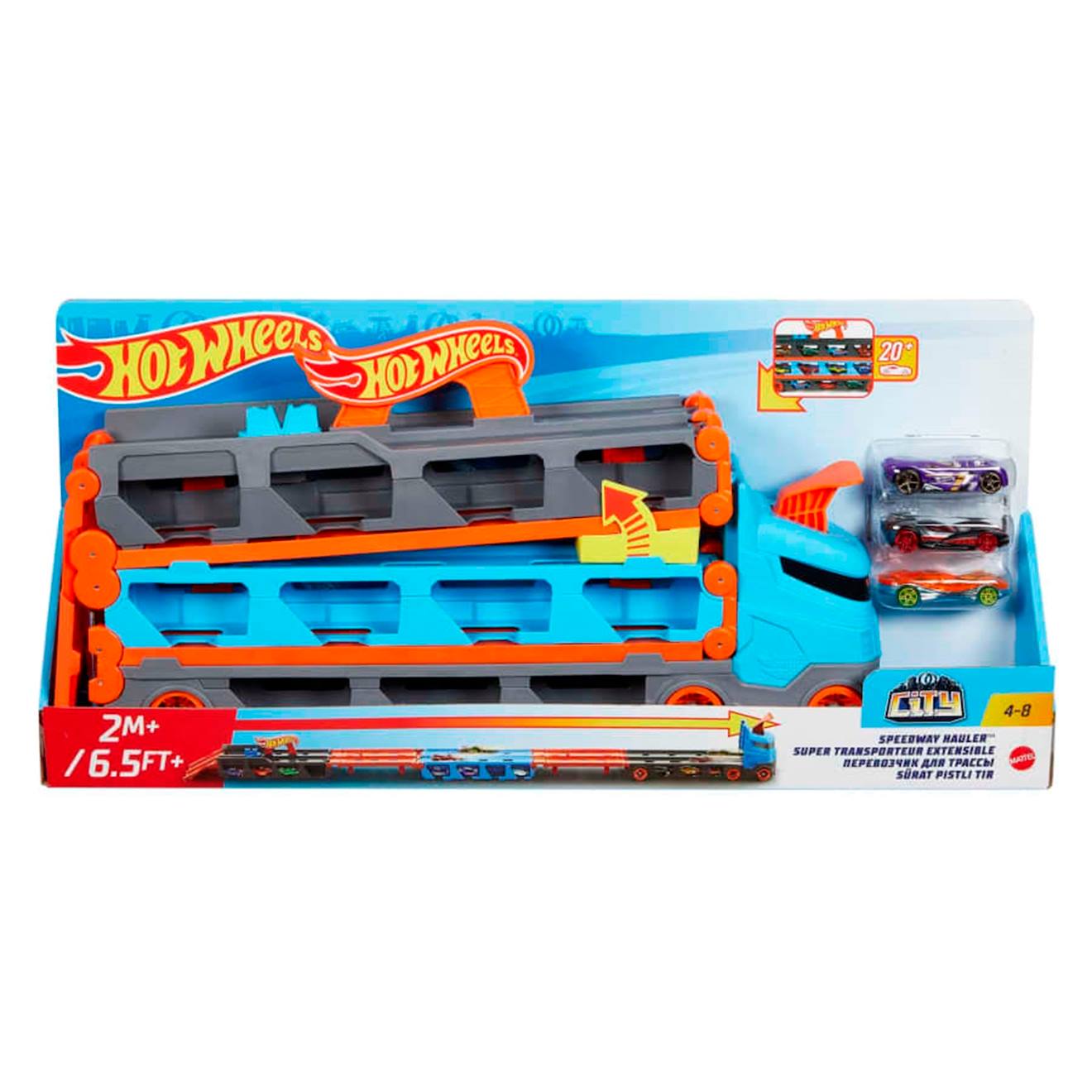 Hot Wheels super transporteur extensible multicolore