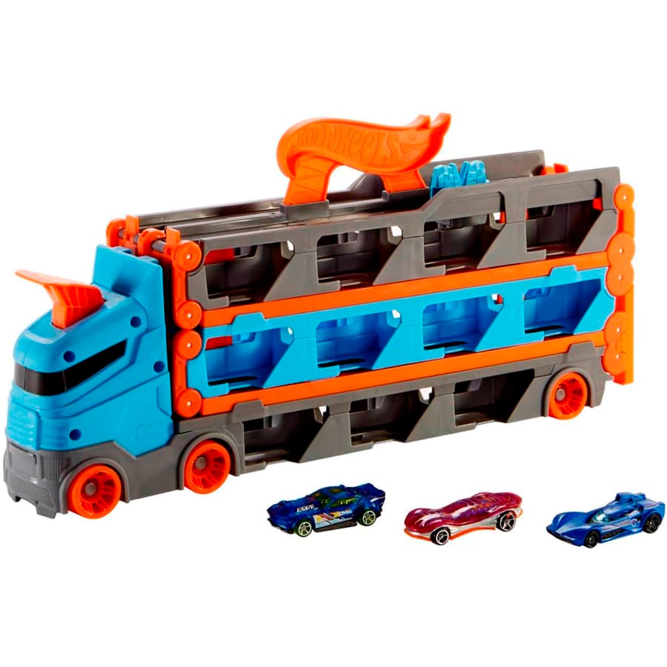 Hot Wheels super transporteur extensible multicolore