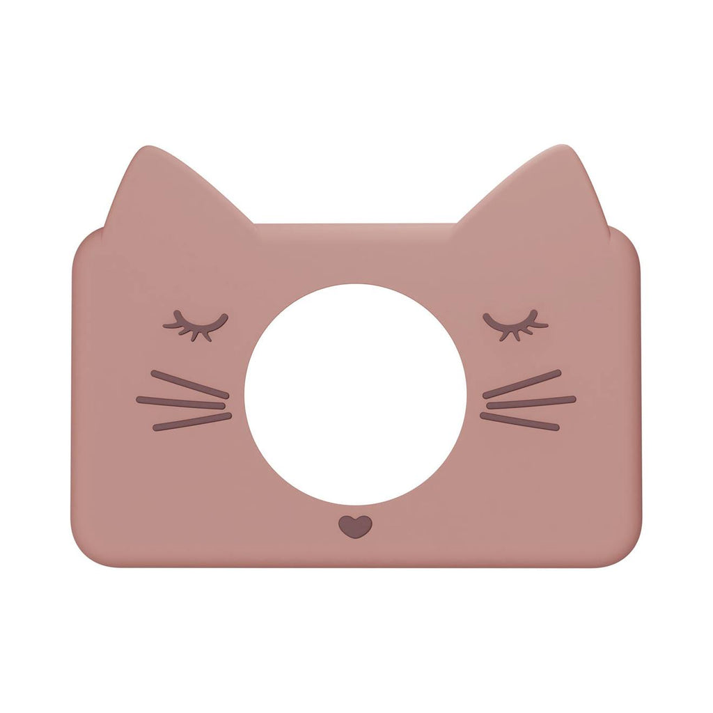 Housse en silicone chat rose clair