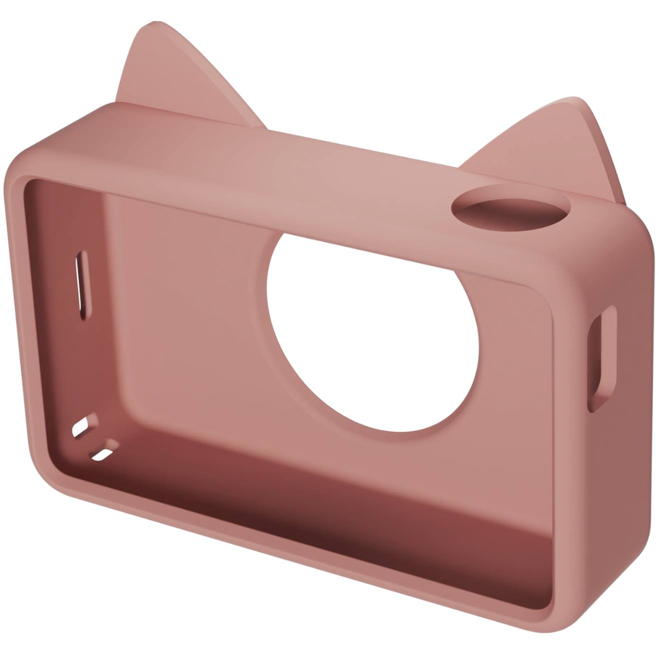 Housse en silicone chat rose clair
