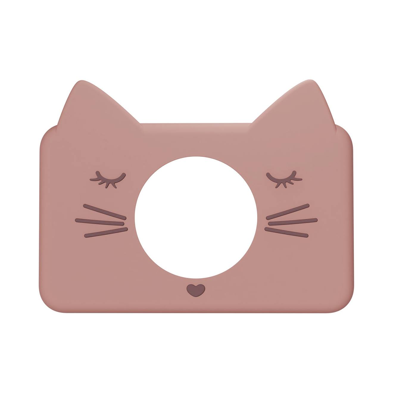 Housse en silicone chat rose clair