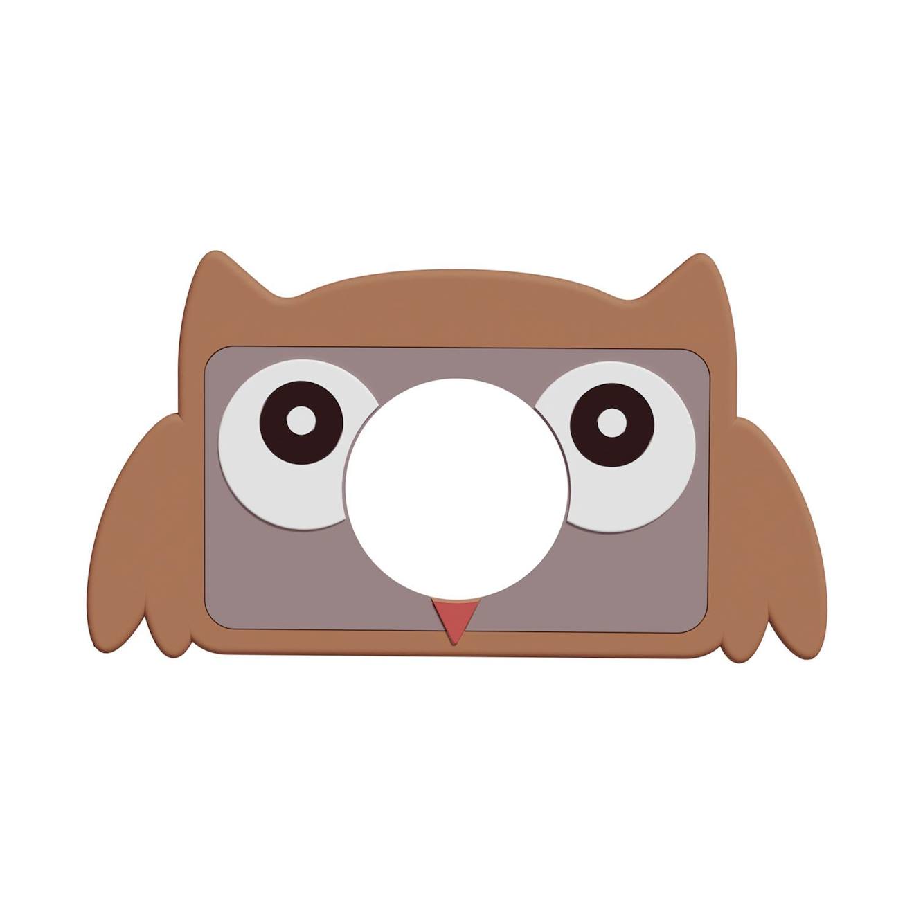 Housse en silicone hibou brun clair
