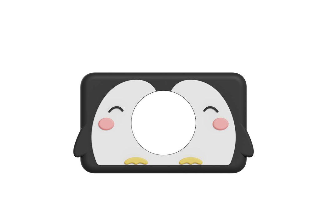 Housse en silicone pingouin noir et blanc
