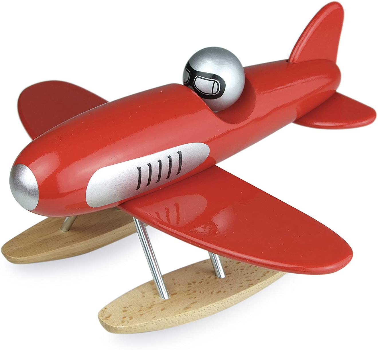 Hydravion en bois rouge