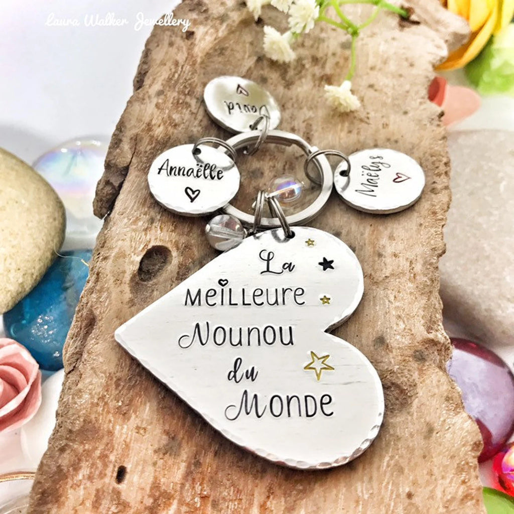 Porte-clé personnalisé Meilleure Nounou