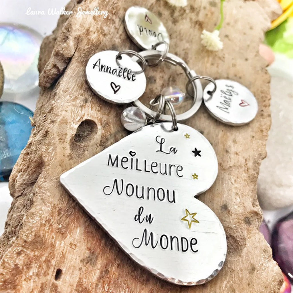 Porte-clé personnalisé Meilleure Nounou