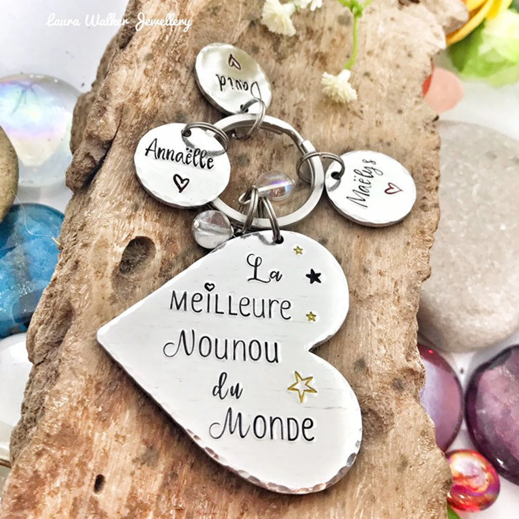 Porte-clé personnalisé Meilleure Nounou