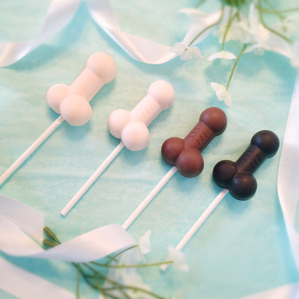 Sucettes en chocolat en forme de pénis