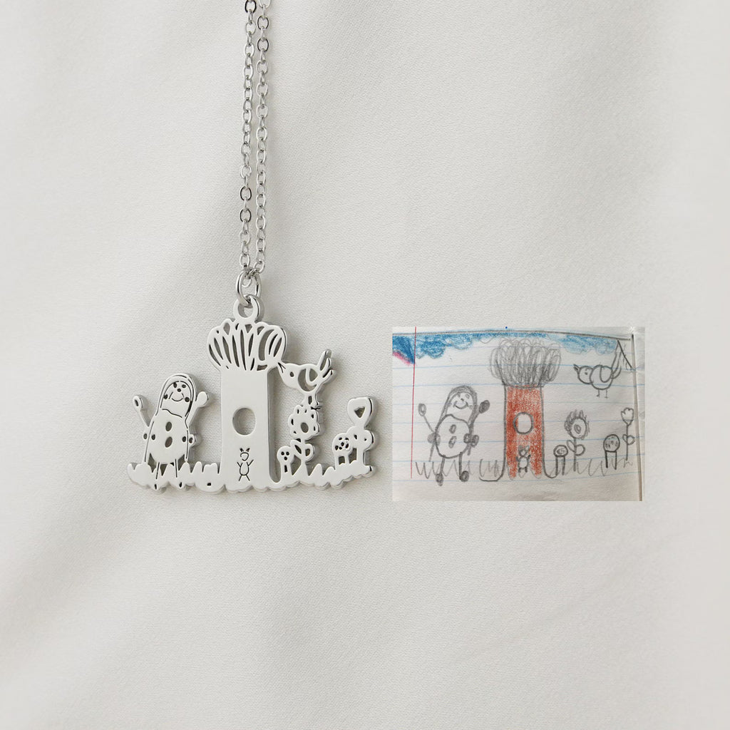 Collier personnalisé avec dessin d’enfant