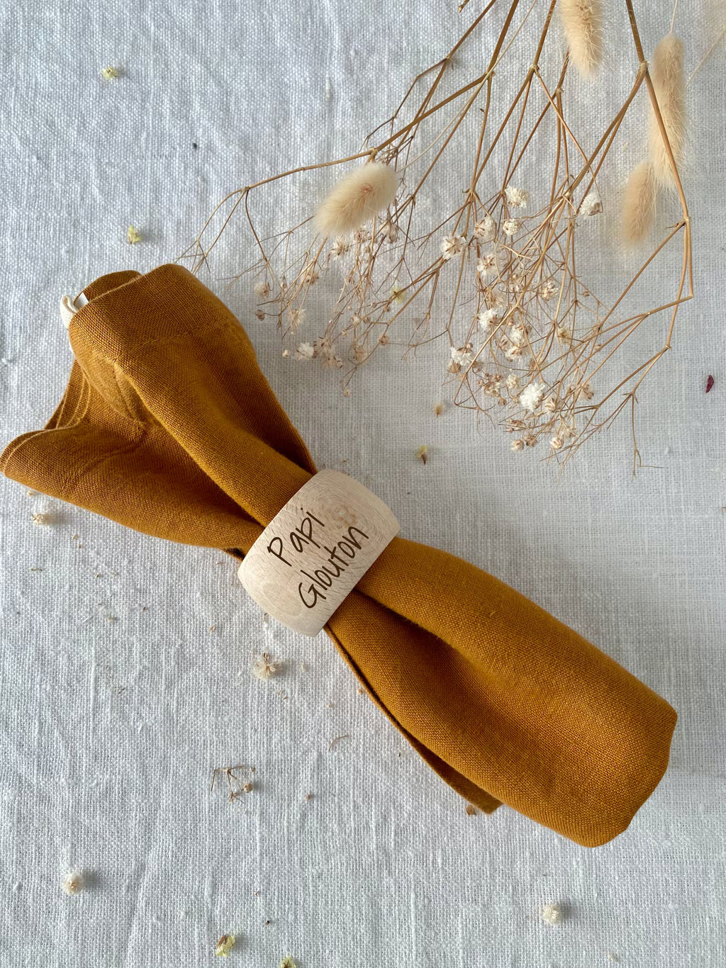 Rond de serviette en bois personnalisé