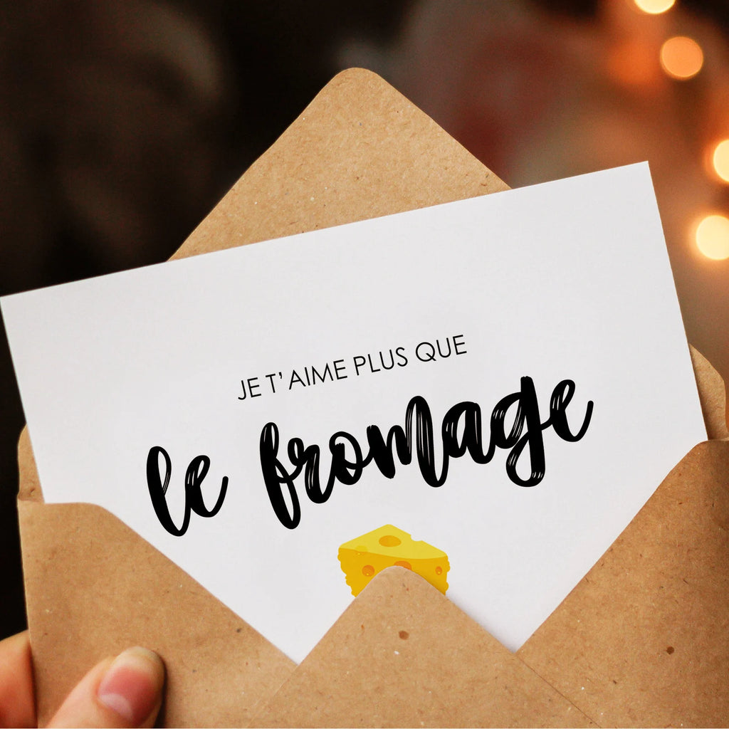 Carte Saint-Valentin humour fromage