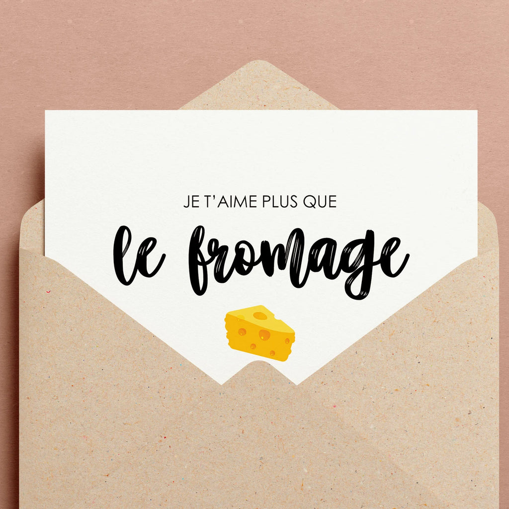 Carte Saint-Valentin humour fromage