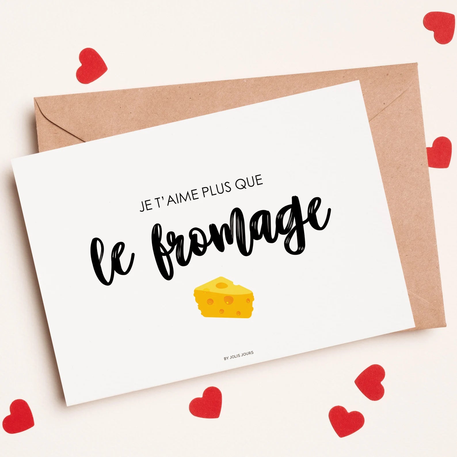Carte Saint-Valentin humour fromage