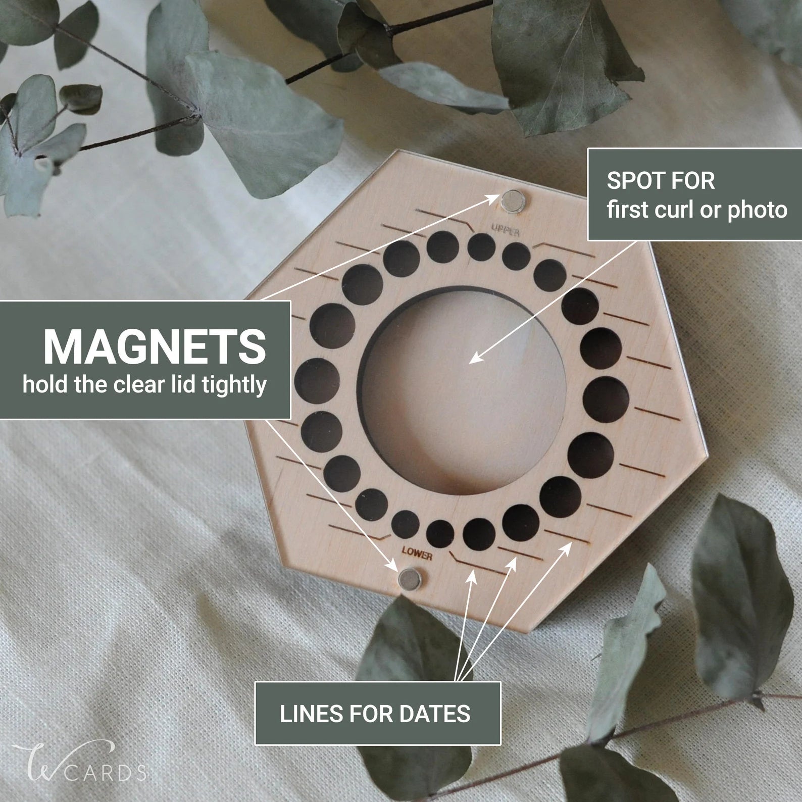 Boîte souvenir dents de lait & première mèche personnalisée