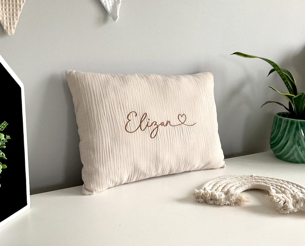 Coussin personnalisé en gaze de coton