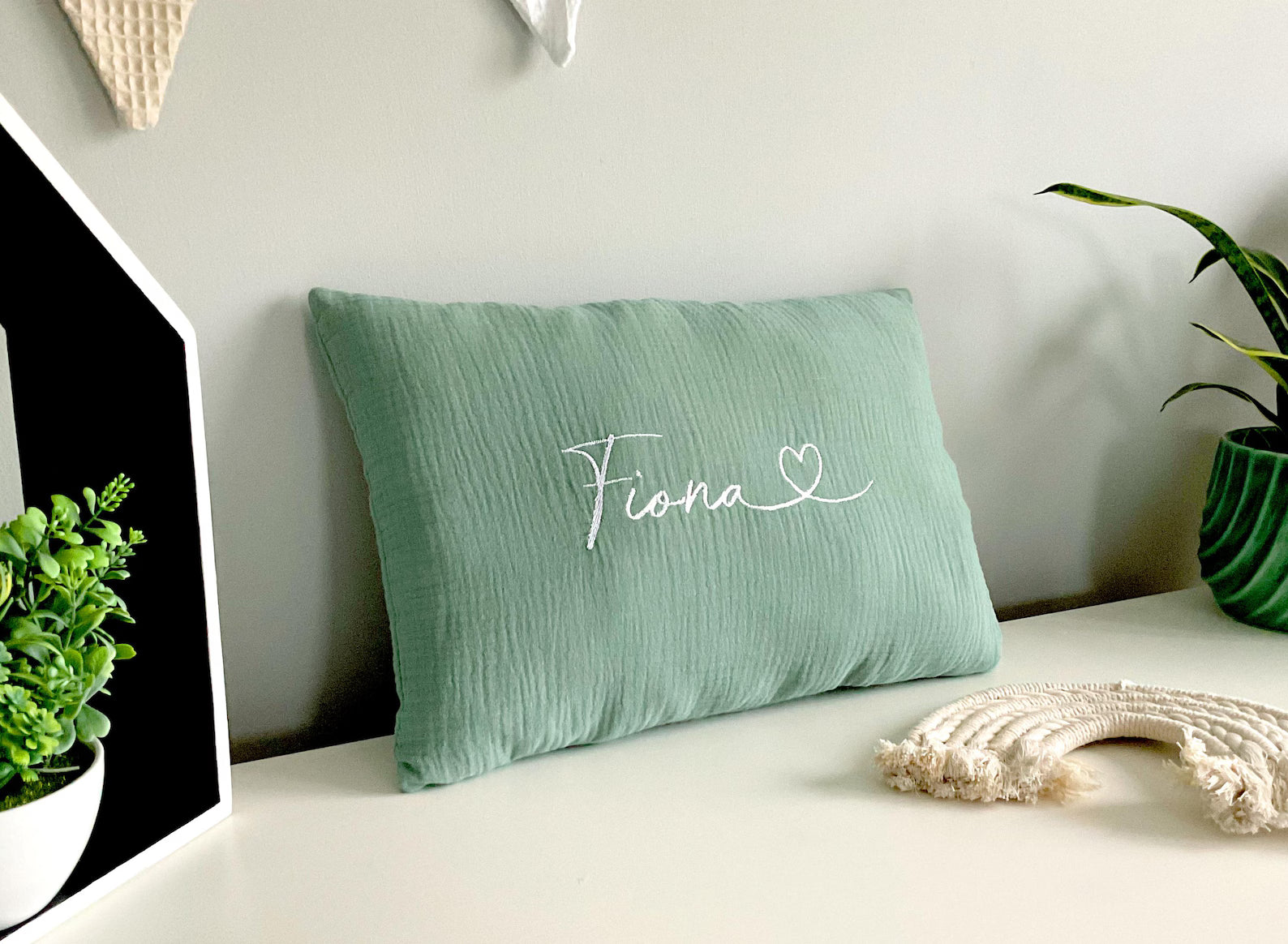 Coussin personnalisé en gaze de coton