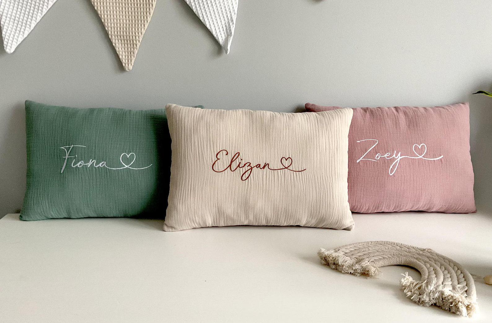 Coussin personnalisé en gaze de coton