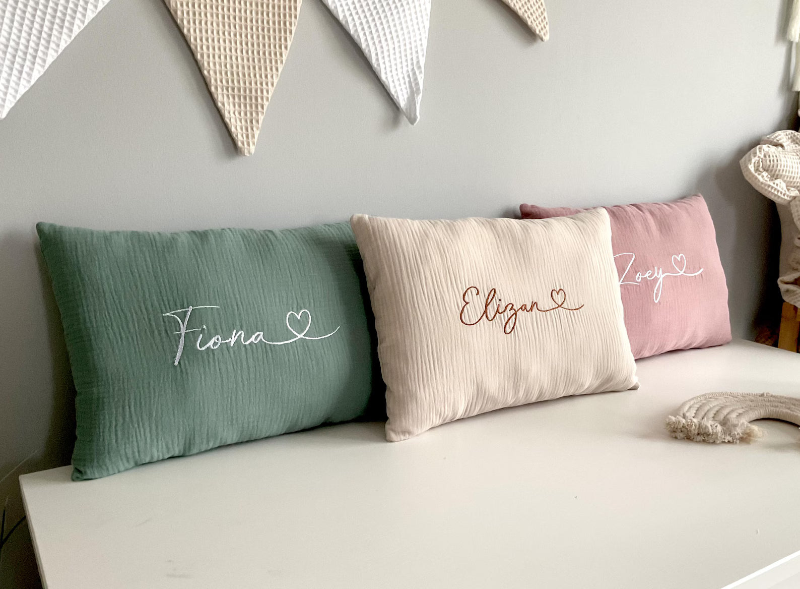 Coussin personnalisé en gaze de coton