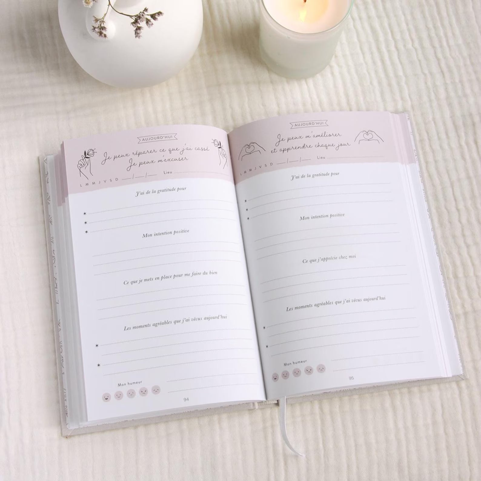 Journal de gratitude haut de gamme – le carnet qui fait du bien au moral