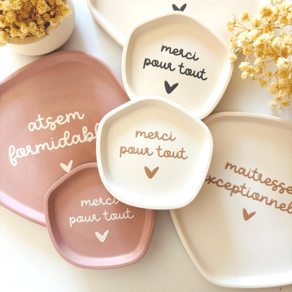 Coupelle décorative Merci Maîtresse / ATSEM / AESH