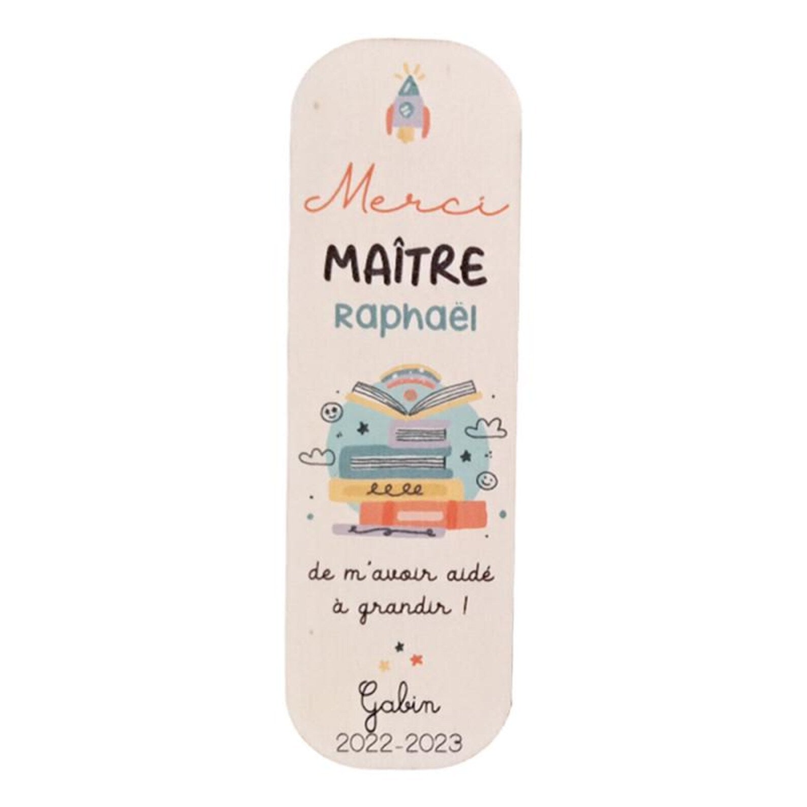 Marque-Page Personnalisé Merci Maîtresse / Maître / ATSEM