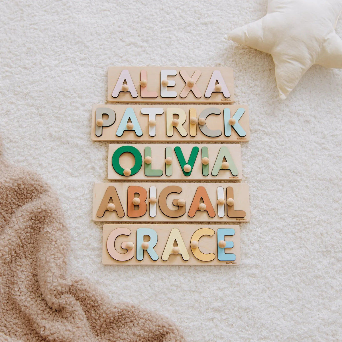 Puzzle personnalisé en bois | Mon Premier Puzzle – Cocon d'Ange Puzzle personnalisé en bois | Mon Premier Puzzle – Cocon d'Ange