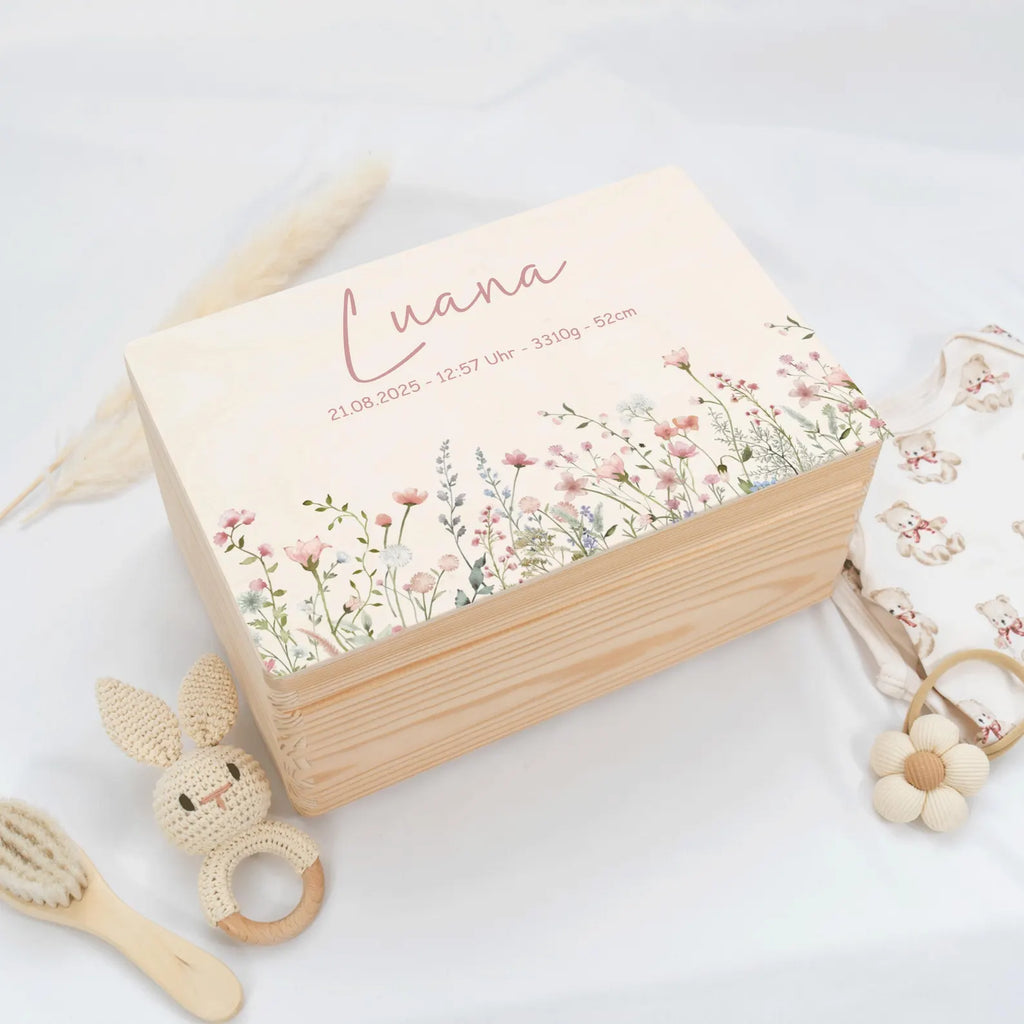 Coffret souvenir bébé personnalisé en bois
