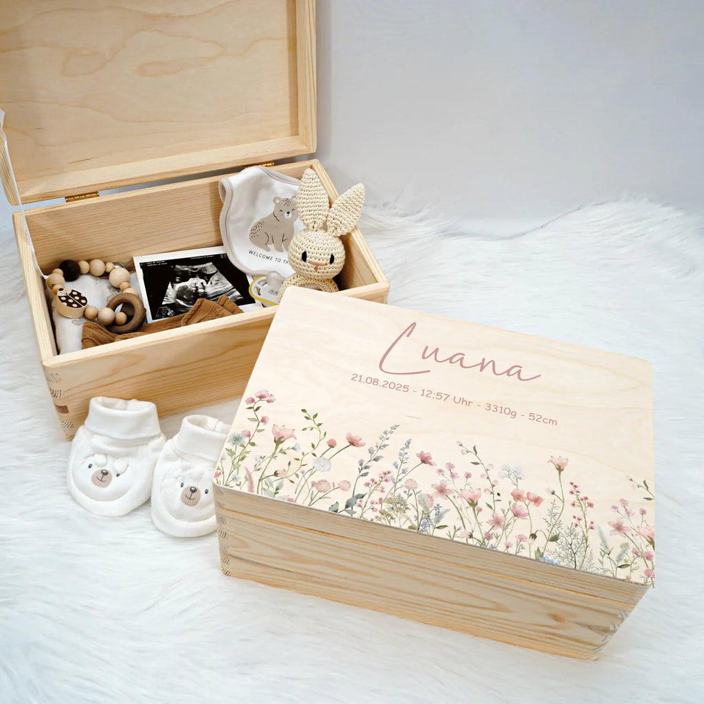 Coffret souvenir bébé personnalisé en bois